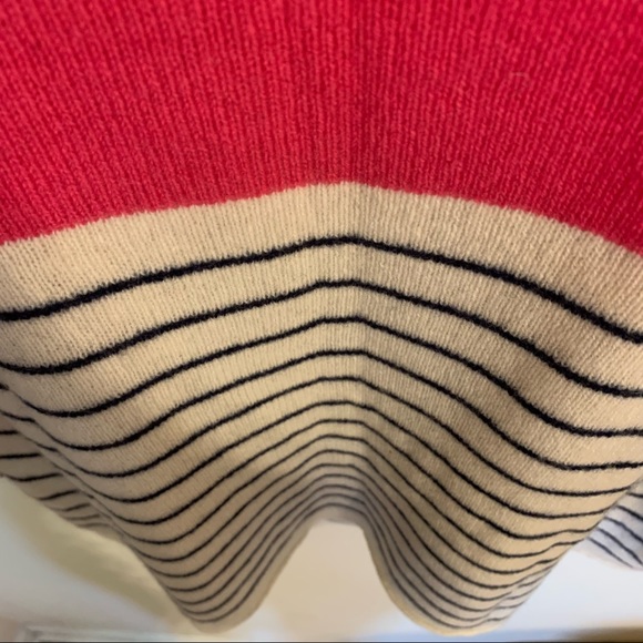 360 Cashmere 3/4 Sleeve Striped Boat Neck Sweater in Pink, Size M - Picture 8 of 11